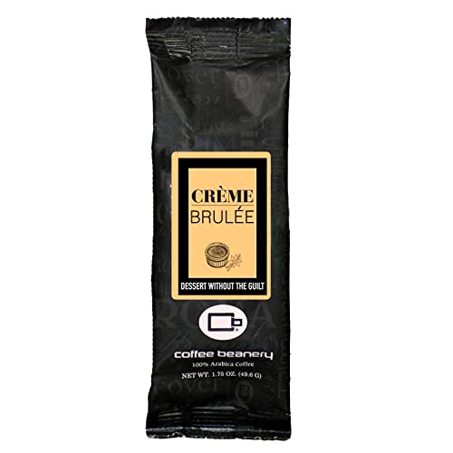 Coffee Beanery Crème Brulee Flavored Coffee, 1-1.75oz Try Me Size Coffee Sampler, Light-Medium Roast