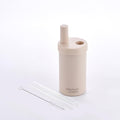 Insulated Tumbler S with Two Straws, Ideal for Office, Travel, Stainless Steel Vacuum Insulated, Excellent Temperature Preservation, Leak-Proof, Durable, 17 oz, Latte