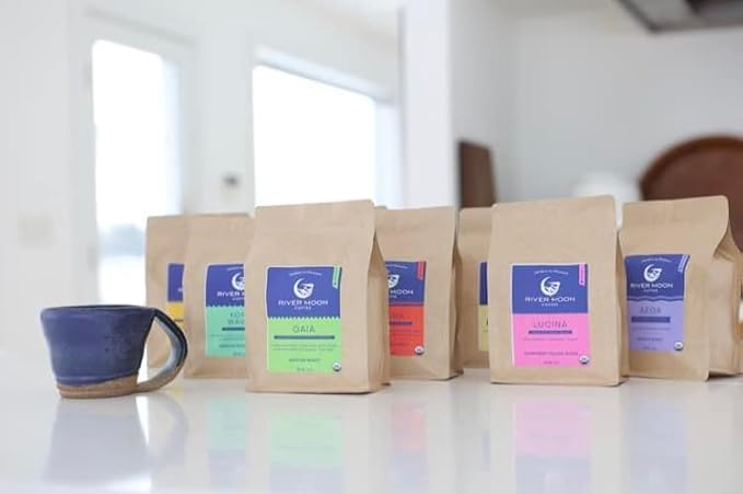 Lucid Blue, Dark Roast Whole Bean Hemp Coffee, 12 Ounce, Non-GMO, 100 mg Cold-Pressed Hemp Seed Oil Infused