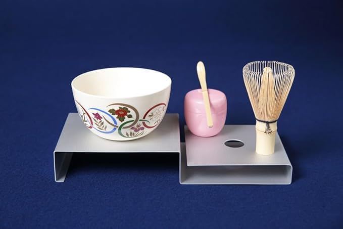 Made In Japan Complete Matcha Set - Authentic Japanese Design Matcha Tea Set with Whisk, Bowl, Scoop, Matcha Storage Container and Stand (Red Matcha Storage Container)