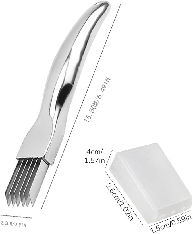 Christmas Stocking Stuffer 2 Packs Shred Silk the Knife, 2024 New ShredKnife Shred Silk the Knife Stainless SteelChopped Green Onion Knife Onion Slicer Thin Multifunctional Vegetable