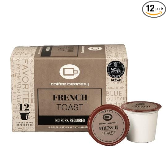 French Toast Decaf Coffee Pods by Coffee Beanery | 12ct Medium Roast Arbica Coffee