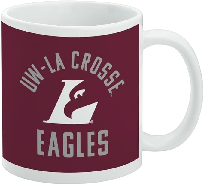 University of Wisconsin - La Crosse University Eagles Ceramic Coffee Mug, Novelty Gift Mugs for Coffee, Tea and Hot Drinks, 11oz, White