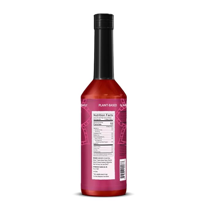 Lakanto Simple Flavoring Syrup - Monk Fruit Sweetener with Allulose, Perfect for Coffee, Tea, Cocktails, Snow Cones, Sodas, Other Drinks, Keto, Vegan (Raspberry - 25.4 fl oz)
