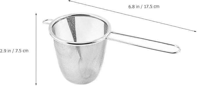 Stainless Steel Tea Strainer Set of 2 Reusable Fine Mesh Tea Filters for Loose Leaf Brewing and Herbal Infusions Kitchen Accessories