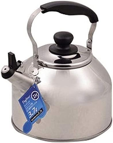 JapanBargain 1914, Tea Kettle Stainless Steel Whistling Water Coffee Tea Kettle Teapot Tea Pot for Stove Top IH Induction Ready Large Capacity Mirror Finish, 3.7 Liter