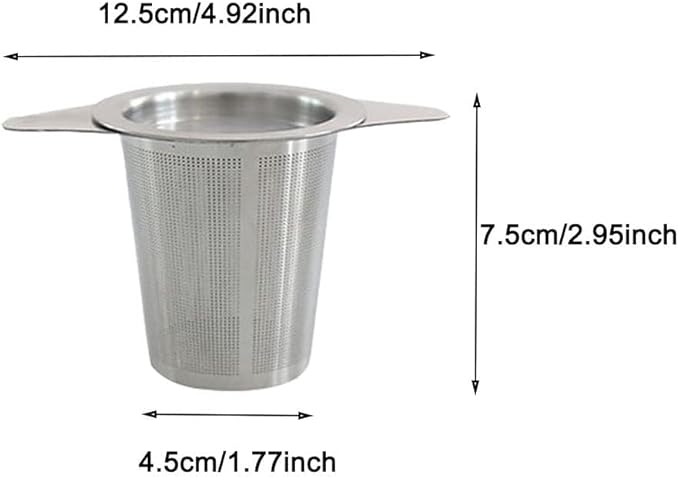 Tea Infuser for Loose Leaf Tea, Stainless Steel Tea Infuser, Extra Fine Mesh Tea Strainers Filter Fine Tea Leaves Effectively, Fit Tea Pots/Mugs