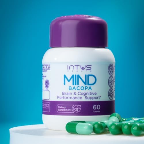 Intus Mind Bacopa – Ayurvedic Supplement with Brahmi Supports Cognitive Support & Mental Clarity – 60 Capsules