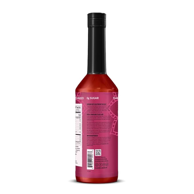 Lakanto Simple Flavoring Syrup - Monk Fruit Sweetener with Allulose, Perfect for Coffee, Tea, Cocktails, Snow Cones, Sodas, Other Drinks, Keto, Vegan (Raspberry - 25.4 fl oz)