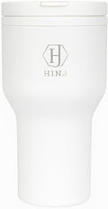 Insulated Travel Tumbler, White, Stainless Steel with Lid