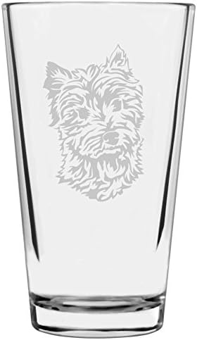 West Highland Terrier Custom Personalized Dog Themed Etched All Purpose 16oz Pint Glass