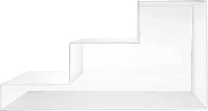 CiaoHER Large Acrylic Wine Liquor Bottle Rack 3 Tier Clear Countertop Riser Display for Bar Coffee Leisure Station Retail Store Shop Grocery Collection Organizer Stand (16''-1pack)