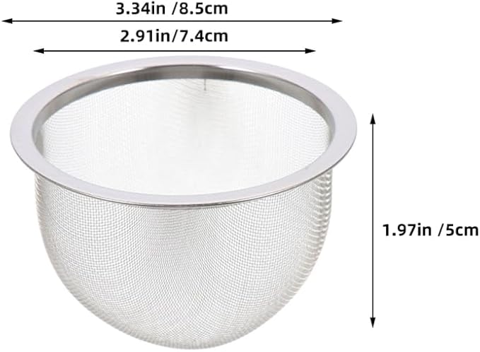 Kichvoe 4pcs Stainless Steel Tea Infuser Teapot Insert Tea Filter Fine Mesh Strainer for Daily Brewing