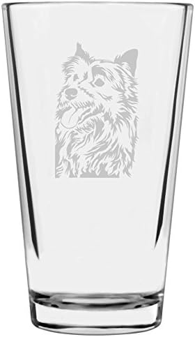 Australian Terrier Custom Personalized Dog Themed Etched All Purpose 16oz Pint Glass