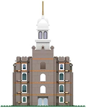 Brick'Em Young LDS Logan Utah Temple of The Church of Jesus Christ of Latter Day Saints Logan Temple Building Block Replica - Mormon Temples for Missionaries, Youth, and Adults - 1,210 Pieces