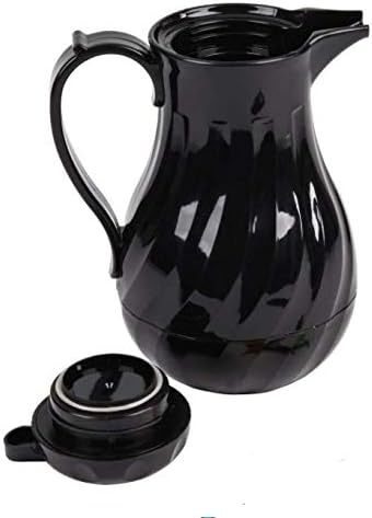 (20 oz) Beverage Server Eco-Plastic Carafe Swirl Double Wall Insulated Black