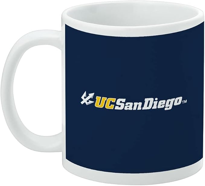 UC San Diego Tritons Logo Ceramic Coffee Mug, Novelty Gift Mugs for Coffee, Tea and Hot Drinks, 11oz, White