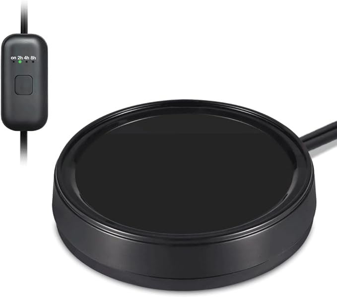 Wax Melt Warmer Burner Scented Candle Warmer Plate,3-1 Electric Coffee Mug Warmers,Fragrance and Heating Cup Warmers for Tea and Milk, Hot Chocolate as Gifts for Women（Black-No Cup）