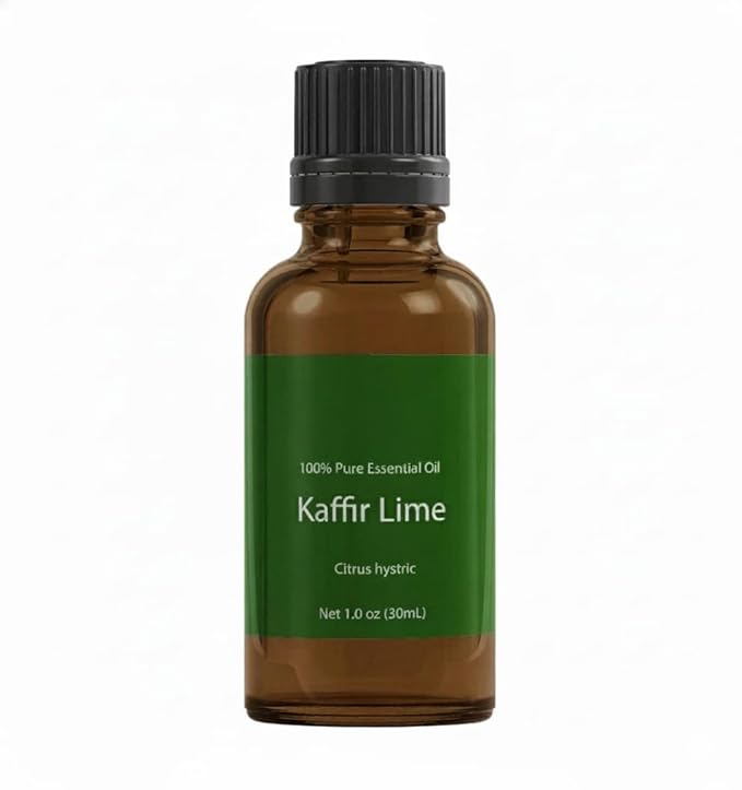 USA Kaffir Lime Leaf Essential Oil – 100% Pure & Natural Citrus Leaf Oil for Diffusers, Home Fragrance & Crafts (1.0Fl oz (30ml))