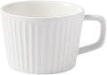 Simple Ceramic Coffee Cup, Striped Coffee Mug with Handle, Latte Cup, Milk Cup, Water Cup, Afternoon Tea Cup (Vertical Stripes)