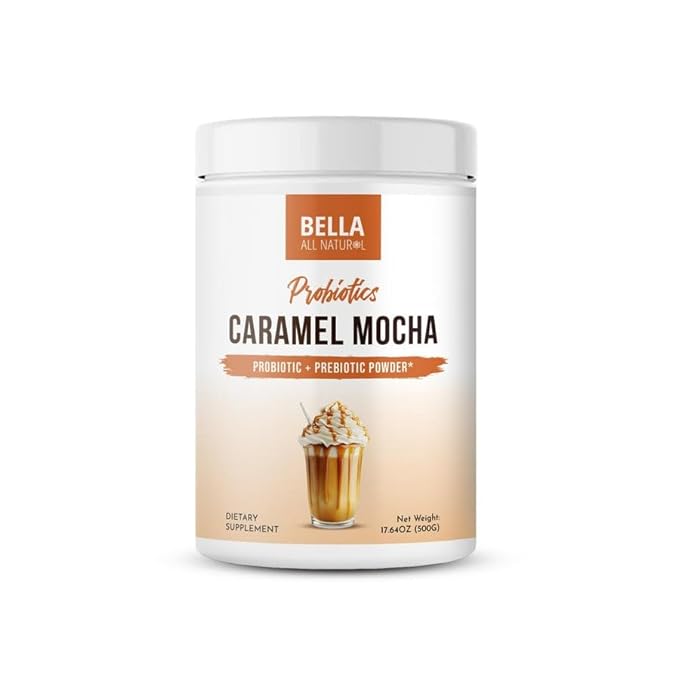 Bella all Natural Probiotic Caramel Mocha Coffee - 500g - Probiotic & Prebiotic Powder