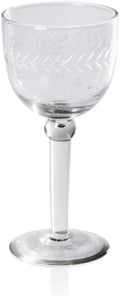 Zodax Tuscan Handmade Etched Glass - Set of 1 (Goblet)