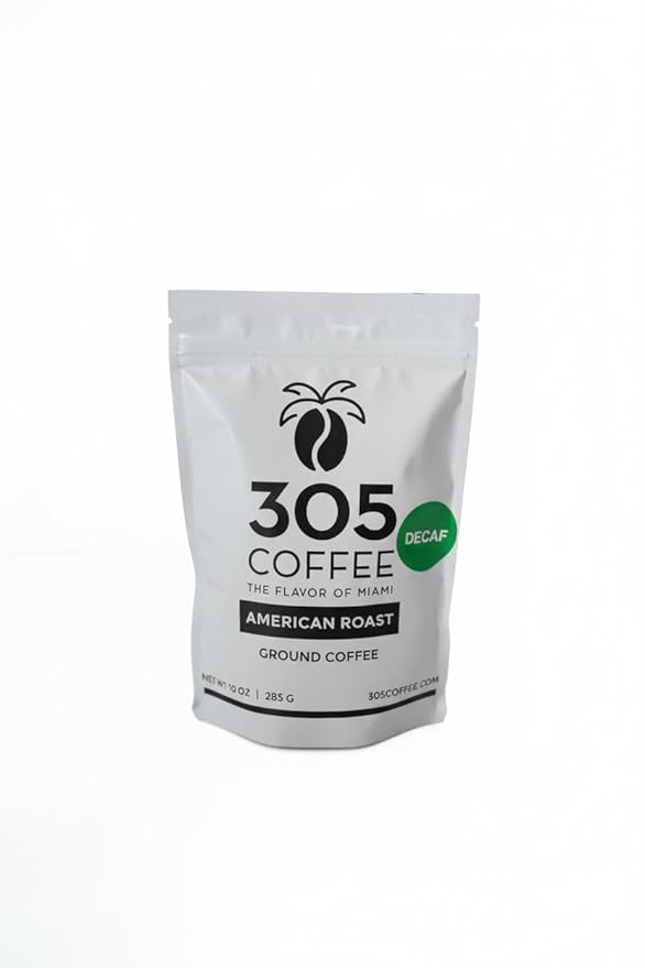 305 Coffee, Miami Blend, Premium Ground Coffee (10 oz, Decaf)