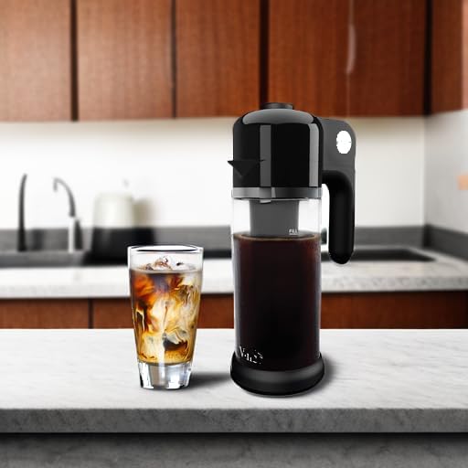 VINCI Express Cold Brew, Electric Cold Brew Coffee Maker in 5 minutes, Glass Carafe, 4 Brew Strength Settings & Cleaning Cycle, Easy to Use & Clean, Cold Brewer for Iced Coffee, 1.4 L Dial Control