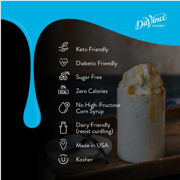 DaVinci Gourmet Sugar-Free Caramel Syrup, 25.4 Fluid Ounces (Pack of 4)