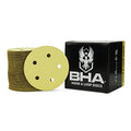 BHA 5" Inch 5 Hole Hook and Loop Sanding Discs for Orbital DA Sanders - 100 Pack (80 Grit)