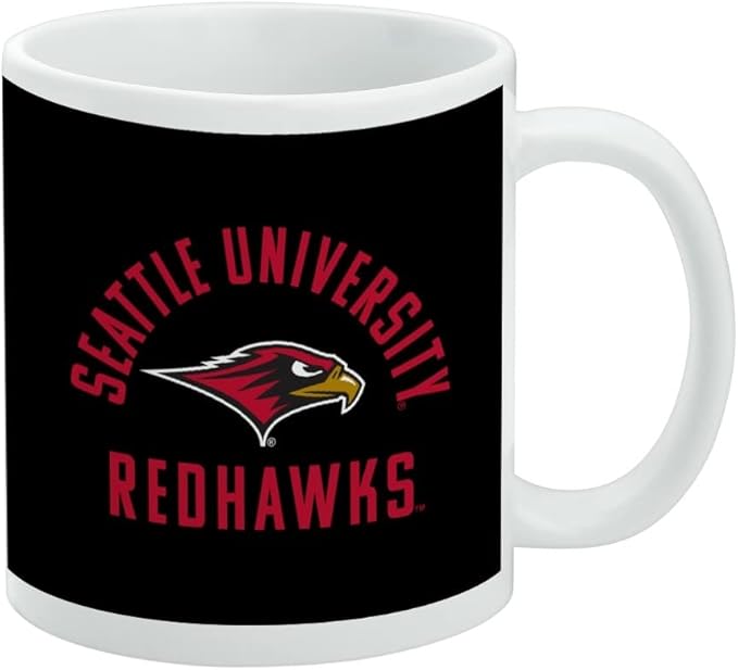 Seattle Redhawk Ceramic Coffee Mug, Novelty Gift Mugs for Coffee, Tea and Hot Drinks, 11oz, White