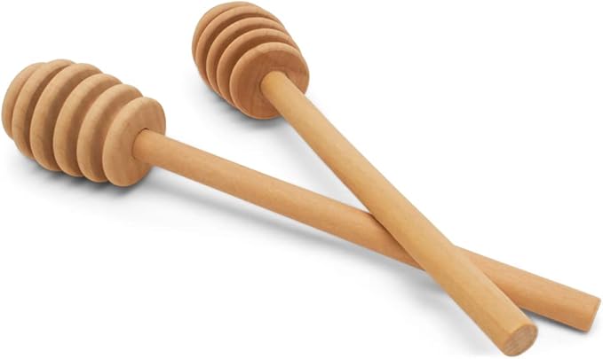Wooden Honey Dipper Stick, Honey Comb Wand Stirrers for Tea, Honeycomb Dripper Stir Spoons, Wood Dabber Combs Drizzler Sticks for Cake Pops, 6 Inch Charcuterie Drizzle Dippers Pack of 1 by Woodpeckers