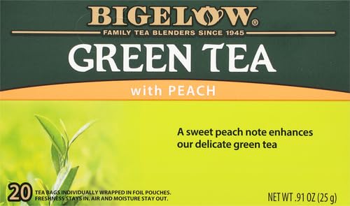 Bigelow Green Tea w/ Peach Tea Bags, 20 ct