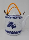 Large Teapot Blue and White Porcelain Tea Pot 6 Cup Store 64 Ounce China, Coffee Pot (64)