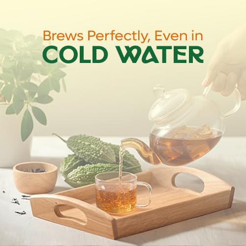 DALAMHARI Bitter Melon Tea 30T | Inulin Rich Sugar Balance & Colon Cleanse Functional Tea | 100% Korean Cerasee Momordica Charantia | Premium Hand Roast, Cold Brew Ready Triangle Teabags