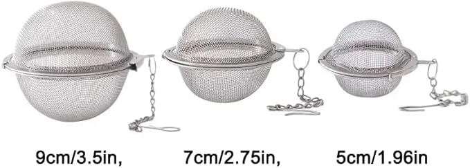 Stainless Steel Mesh Tea Ball, Extra Fine Mesh Tea Infuser for Loose Leaf Tea, Tea Strainers Tea Infuser Strainer Filters for Tea 3piece set