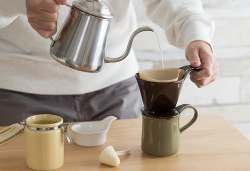 Zero Japan - Bee House Pour Over Coffee Dripper - Lead-Free & Cadmium-Free Ceramic Coffee Maker with Elegant Peek Hole, Drip Cone Brewer Coffee Gifts, Brewing Accessories - White, Standard Size