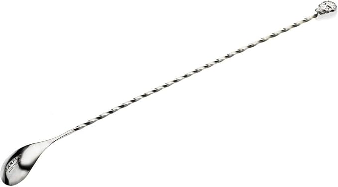Barfly 13-Inch Bar Spoon, Sugar Skull End