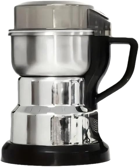 Electric Coffee Grinder with 304 Stainless Steel, 3D Grinding, One Touch Operation for Espresso Beans, Herbs, Spices, Grains, Salt, Pepper (Silver)