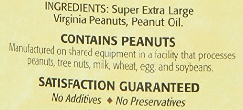 The Peanut Shop of Williamsburg Unsalted Virginia Peanuts, Non-Gmo Handcooked Salt-Free Williamsburg Peanuts Gluten-Free - 32 Oz Tin
