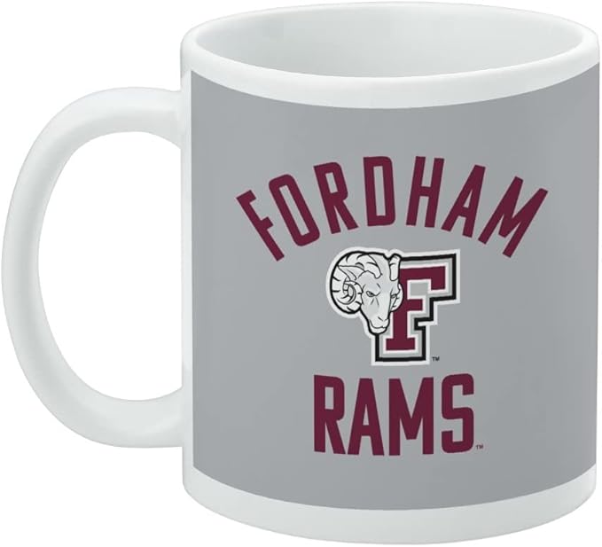 Fordham University Rams Logo Ceramic Coffee Mug, Novelty Gift Mugs for Coffee, Tea and Hot Drinks, 11oz, White