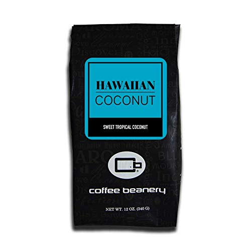 Hawaiian Coconut Flavored Coffee by Coffee Beanery | 12oz Specialty Medium Roast Coarse