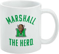 Marshall Bison Ceramic Coffee Mug, Novelty Gift Mugs for Coffee, Tea and Hot Drinks, 11oz, White