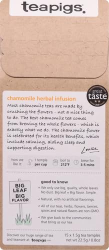 teapigs Chamomile Flowers Made with Whole Flowers (15 Count)