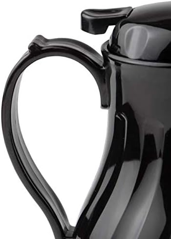 (42 oz) Beverage Server Eco-Plastic Carafe Swirl Double Wall Insulated Black