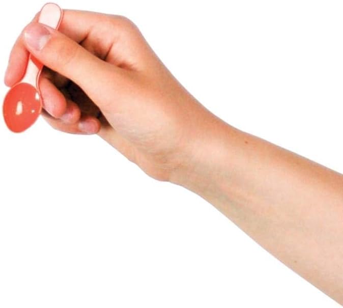 UNIQ 3000-Count 3 Inch Orange Mini Plastic Tasting Spoons | Disposable Small Taster Spoons for Food, Ice Cream, or Spices | Frozen Dessert Supplies