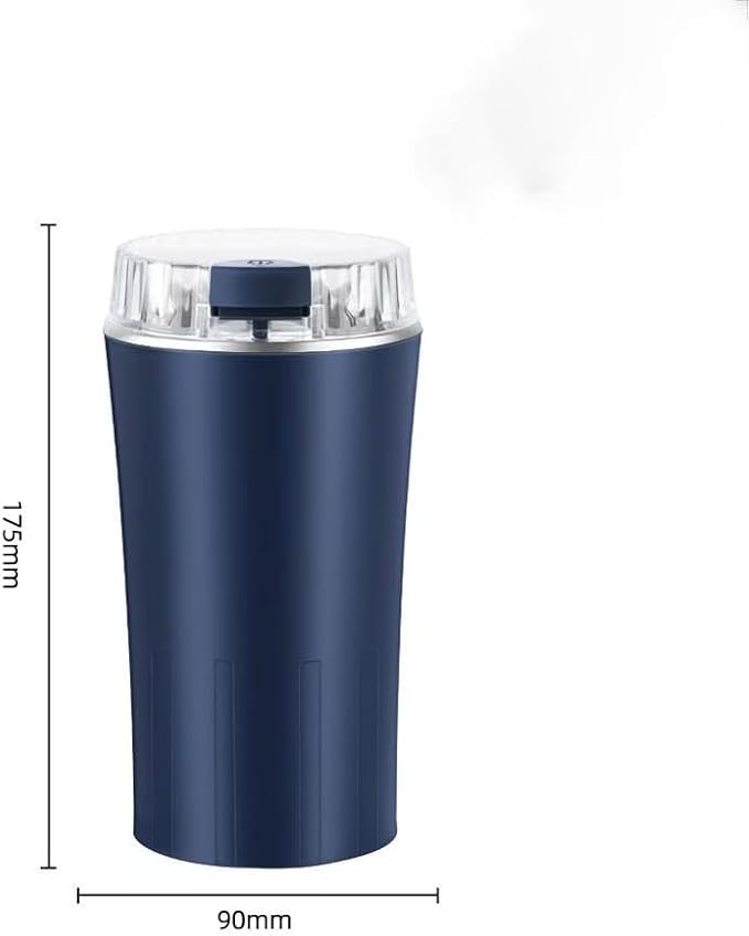 Electric Coffee Grinder, Portable Coffee Bean and Spice Grinder, 300W Powerful, Household Stainless Steel 8-Blade Blade, for Herbs, Spices, Coffee, Nuts, and Seeds (Blue)