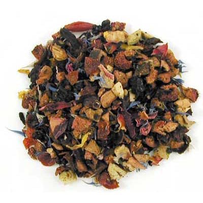 Casablanca Caffeine Free Herbal Tea Pouches - 4oz | Loose Leaf Fruit & Herb Blend | Hibiscus Rosehip Apple Currant Strawberry | Vitamin C Rich | Hot or Iced Tea | Summer Popsicle Tea
