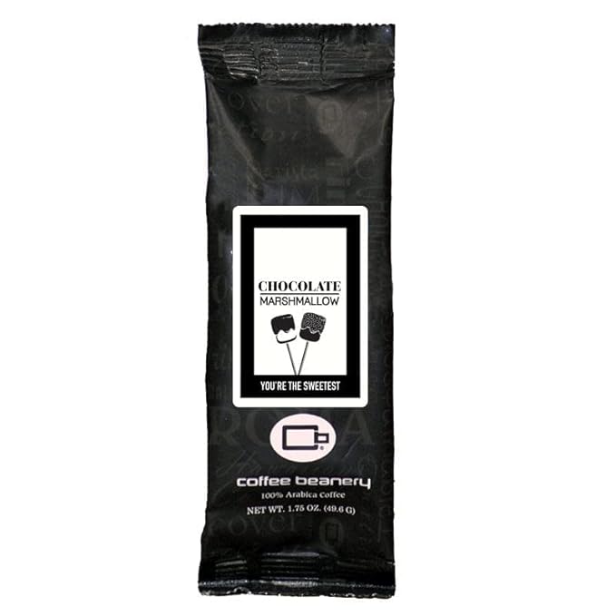 Coffee Beanery Chocolate Marshmallow Flavored Coffee, 1-1.75oz Try Me Size Coffee Sampler, Light-Medium Roast