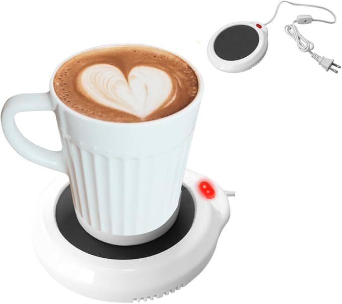Evelots Electric Desk Cup Warmer 2 Pack - Candle Warming Plate - Coffee Mug Heater - Also Great for Hot Tea, Hot Chocolate, Soup, Scented Candles - On/Off Indicator Light